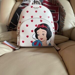 Kate Spade Cream and Red Apple Backpack